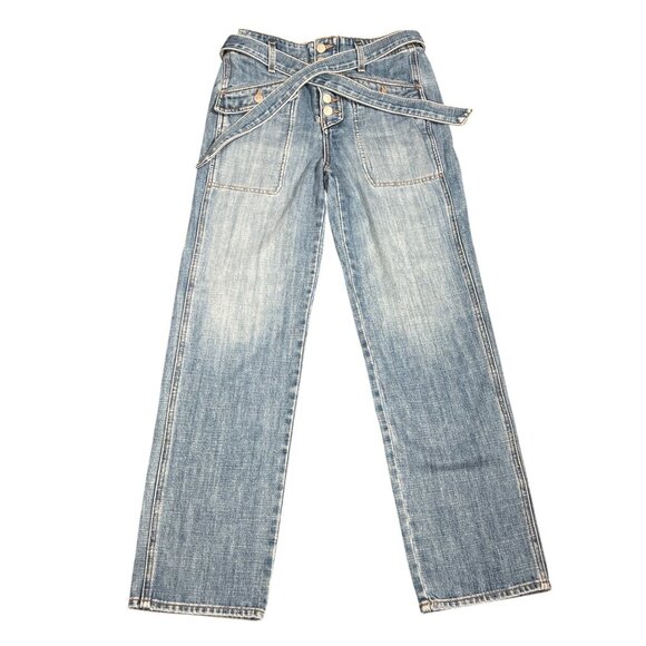 Veronica Beard Denim - VERONICA BEARD Rinley Cropped Straight Leg High Rise Jeans in Durango Sz 26